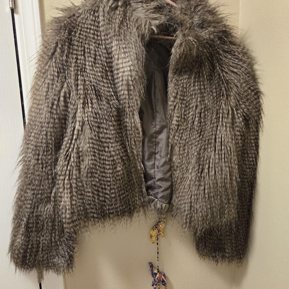 Allen B. By Allen Schwartz Textured Faux Fur Jacket